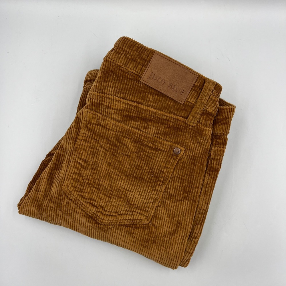 Judy Blue Corduroy Bootcut Pants Brown Women's Size 5 / 27 Stretch Cotton Blend